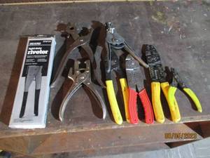 Lot of crimpers, punches and other ...