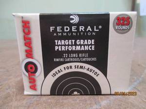 325 rounds Federal .22 long rifle a...