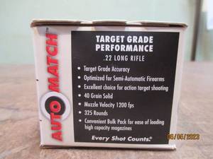 325 rounds Federal .22 long rifle a...