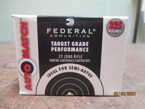 325 rounds Federal .22 long rifle a...