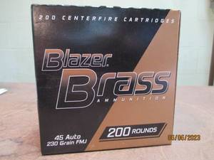 200 rounds 45 Auto 230 grain FMJ ammo