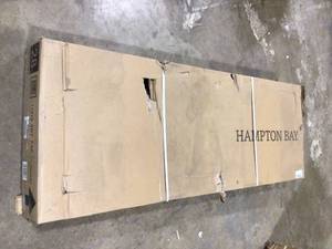 lot 5 image: Hampton Bay 10 ft. x 10 ft. Holden Outdoor Patio Black Hard Top Galvanized Steel Gazebo   Customer Returns See Pictures