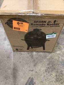 lot 24 image: Char-Griller Akorn Jr. 14 in. Portable Kamado Charcoal Grill in Red Customer Returns See Pictures