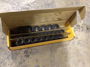 lot 44 image: DEWALT 12 in. Drive Metric Impact Socket Set (26-Piece) Customer Returns See Pictures