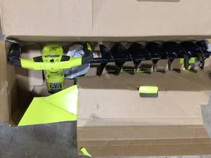 lot 46 image: RYOBI ONE HP 18V Brushless Cordless Earth Auger with 6 in. Bit Included (Tool Only)   Customer Returns See Pictures