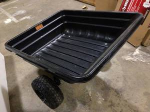 lot 50 image: Stockman 15 cu ft. -17 cu ft. Lift-Assist and Swivel ATV Dump Cart w ATV-Grade MAG Tires   Customer Returns See Pictures