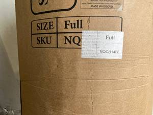 lot 36 image: NapQueen 14 Inch Bamboo Charcoal Full Size Medium Firm Memory Foam Mattress