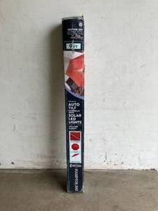 lot 38 image: Hampton Bay 9 ft. Aluminum Market Solar Tilt Patio Umbrella in Chili