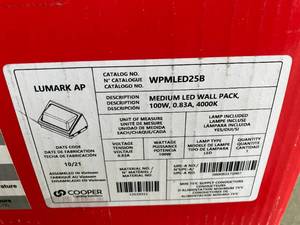 lot 40 image: LOT OF TWO Lumark WP 250-Watt Equivalent Integrated LED Bronze Dimmable Wall Pack Light