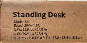 lot 77 image: White Electric Standing Desk