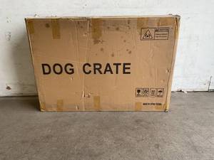 lot 84 image: LUCKUP 38 Inch Heavy Duty Dog Cage Metal Kennel with Wheels