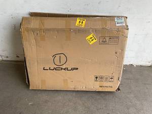 lot 90 image: LUCKUP 38 Inch Heavy Duty Metal Dog Cage Kennel with Wheels
