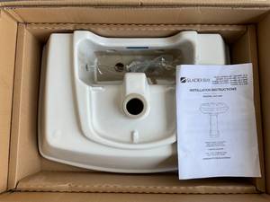 lot 108 image: Glacier Bay Designer Series 24 in. Vitreous China Pedestal Lavatory Sink