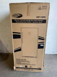 lot 3 image: Whynter 13.8 cu. ft. Energy Star Digital Upright Convertible Deep Freezer  Refrigerator Stainless Steel