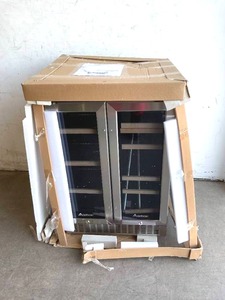 lot 5 image: AAOBOSI 24 Inch Stainless Steel and Black Built-in or Freestanding Wine and Beverage Refrigerator