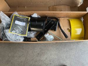 lot 122 image: John Deere 46 in. Front Blade Snow Attachment for 100 Series Tractors