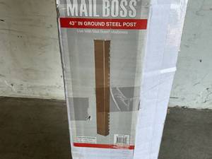 lot 124 image: Mail Boss Galvanized Steel In-Ground Post with Bronze Hammered Finish