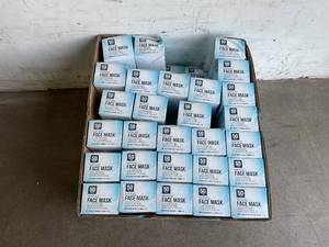 lot 126 image: LOT OF 63 Machimpex 50 Count Disposable Face Masks