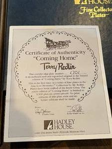 lot 6 image: Terry Redlin Collectors Plate with Certificate of Authenticity