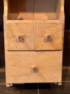 lot 18 image: Small Wall Shelf and Miniature Figurines