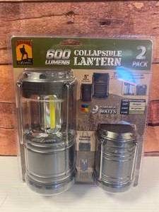 lot 53 image: New 2 Pack Collapsible Lantern Set