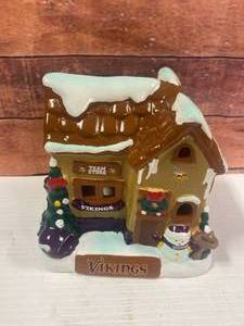 lot 62 image: New in Box Vikings Ceramic Christmas House