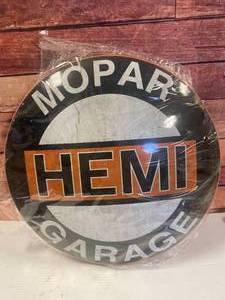 lot 68 image: New Mopar Oval 16 Inch Metal Sign