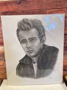 lot 81 image: New James Dean Artwork 20 x 24