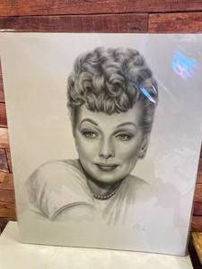 lot 83 image: New Lucille Ball Artwork 20 x 24