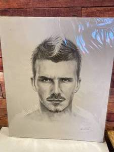 lot 84 image: New David Beckham Artwork 20 x 24