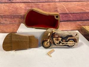 lot 88 image: New Custom Made Mahogany Motorcycle Locking Box