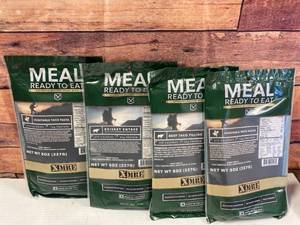 lot 96 image: Lot of 4 MREs (meals ready to eat)