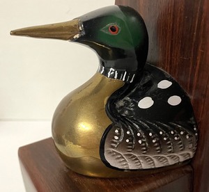 lot 79 image: Beautiful Brass Duck Themed Bookends from India