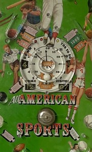 lot 93 image: Vintage Marx Toys All American Sports Pinball Machine