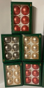 lot 97 image: Ten Boxes of Christmas by Krebs Ornaments