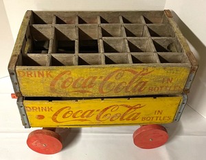 lot 109 image: Vintage Coca Cola Crate Wagon