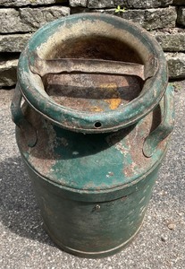 lot 201 image: Vintage Green Milk Can