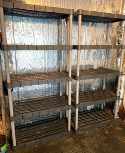 lot 208 image: Pair of Rubbermaid Shelving Units
