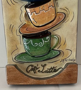 lot 215 image: 3D Latte Themed Plaque by Joy Alldredge