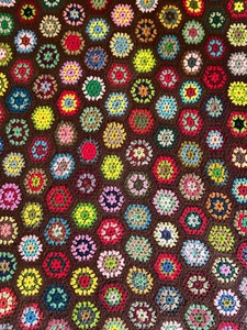 lot 125A image: Colorful Vintage Afghan
