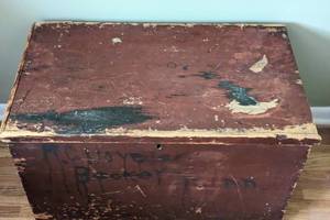 lot 49A image: Antique Wood Storage Chest