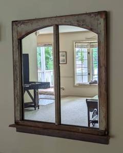 lot 41 image: Reclaimed Wood Wall Mirror