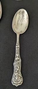 lot 35 image: Weighted Sterling Silver SaltPepper Shakers and Utensils