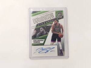 lot 8 image: Karl-Anthony Towns Autograph Panini Dominator No. DS-KAT, Numbered 2099