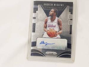 lot 18 image: Andrew Wiggins Autograph Panini Prizm 2019-20 No. SG-AWG