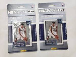 lot 30 image: Lot of 2 Unopened Packs NBA Hoops 2015-16 Minnesota Timberwolves Panini Team Collection