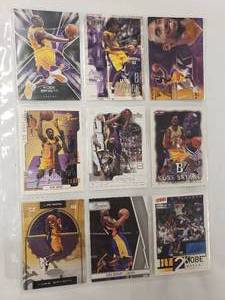 lot 32 image: Album Sleeve of 9 Kobe Bryant Cards
