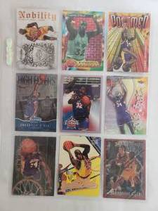 lot 37 image: Album Sleeve of 9 Shaquille ONeal Cards