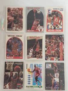 lot 44 image: Album Sleeve of 9 Michael Jordan Cards