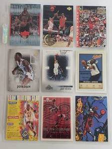 lot 53 image: Album Sleeve of 9 Michael Jordan Cards